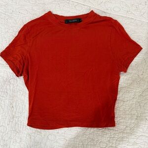 TECREW Red Crop Top